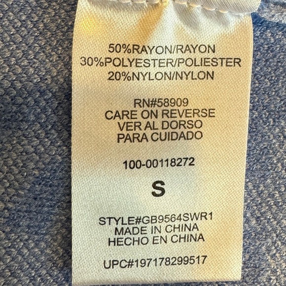 NWT Gianni Bini GB Geometric Swirl Sweater Dress Girls Sz S  Long Sleeve Blue - Picture 10 of 10